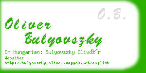 oliver bulyovszky business card
